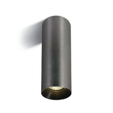 SHOWROOMMODEL - ONE Light Chill Out Cylinder GU10 - opbouwspot 1L - Ø 7,5 x 25 cm - metaal grijs - Incl. reflector