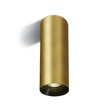 SHOWROOMMODEL - ONE Light Chill Out Cylinder GU10 - opbouwspot 1L - Ø 7,5 x 25 cm - geborsteld messing - Incl. reflector