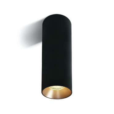 SHOWROOMMODEL - ONE Light Chill Out Cylinder GU10 - opbouwspot 1L - Ø 7,5 x 25 cm - zwart - incl. reflector