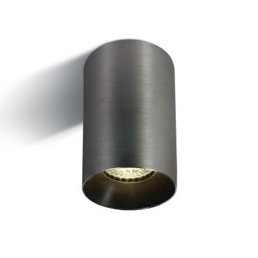 SHOWROOMMODEL - ONE Light Chill Out Cylinder GU10 - opbouwspot 1L - Ø 7,5 x 13,5 cm - metaal grijs - Incl. reflector