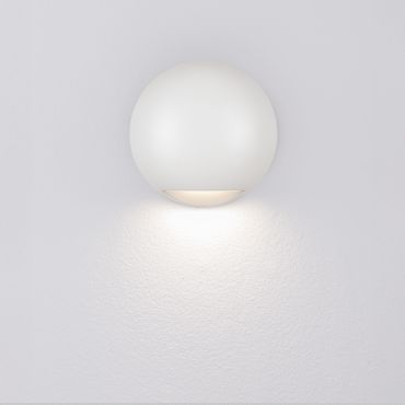 Nova Luce Passo - buiten wandverlichting - Ø 12 x 4 cm - 3W LED incl. - IP65 - zandwit