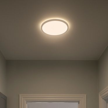 Nordlux Oja - plafondverlichting - Ø 29,4 x 2,3 cm - 15W LED incl. (3000K/4000K) - IP54 - wit