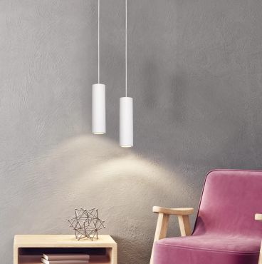Lucide Gipsy - hanglamp - Ø 7 x 130 cm - wit