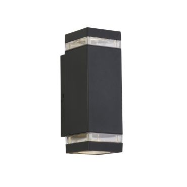 Searchlight Austin - buiten wandlamp - 8 x 24 cm - IP44 - grijs