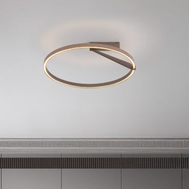 Nova Luce Tilia - plafondlamp - Ø 60 x 20 cm - 44W dimbare LED incl. - mokkakoffie