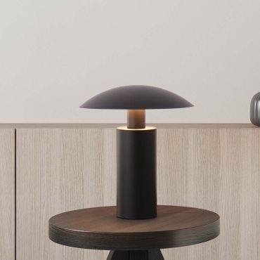 Nova Luce Karpos - tafellamp - Ø 20 x 22,5 cm - 5W LED incl. - mat zwart