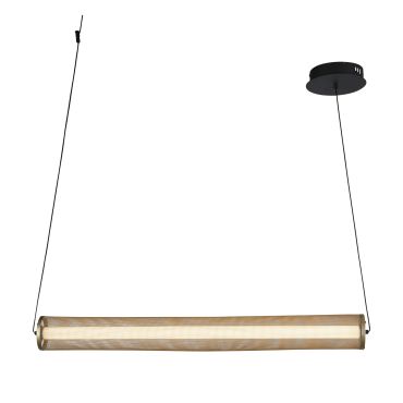 Searchlight Thread - hanglamp - 92 x 150 cm - 26W dimbare LED incl. - goud en mat zwart