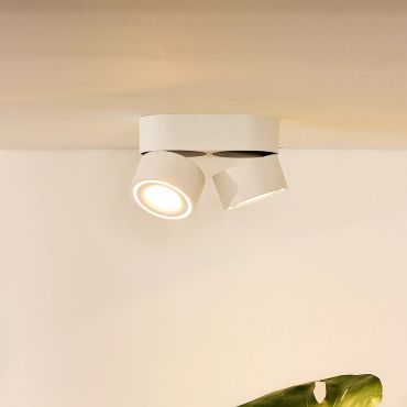 Lucide Yumiko - opbouwspot 2L - 16,1 x 7,8 x 8,2 cm - 2 x 8W dimbare LED incl. - wit