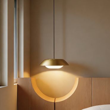 VK Lighting Mira - hanglamp - Ø 26 x 150 cm - 4W LED incl. - mat messing