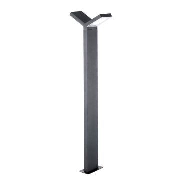 Nova Luce Park - tuinpaal - 12 x 22 x 80 cm - 2 x 6W LED incl. - IP54 - donkergrijs