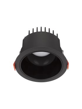 Nova Luce Luela - inbouwspot - Ø 11,5 cm - inbouwmaat Ø 10,5cm - 20W LED incl. - zwart
