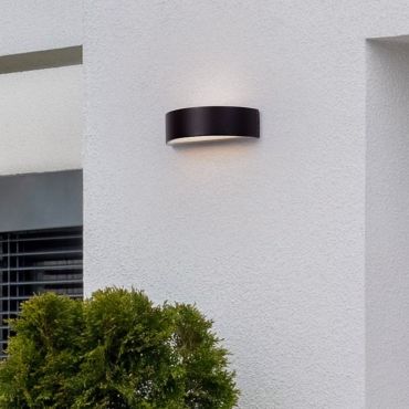 Nova Luce Nectar - buiten wandverlichting - 20 x 5,5 x 9,4 cm - 9W LED incl. - IP65 - donker antraciet