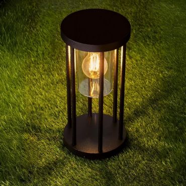 Nova Luce Elysium - tuinpaal - Ø 16 x 35 cm - IP65 - donker antraciet