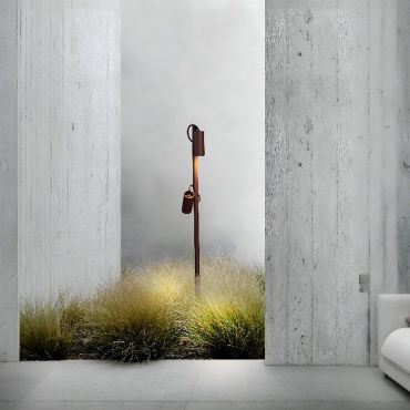 Nova Luce Darma - tuinpaal - Ø 10,5 x 122 cm - 13W LED incl. - IP65 - corten