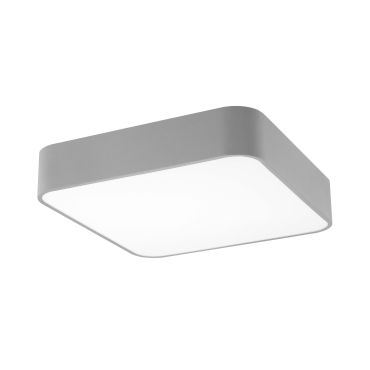 Nova Luce Forma - plafondverlichting - 50 x 50 x 11 cm - 49W LED incl. - warm witte lichtkleur - grijs