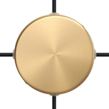 Creative Cables - cilindrische metalen rozet met 4 zijgaten - Ø 12 cm - goud