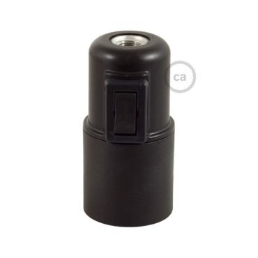 Creative Cables - E27 fitting met schakelaar - Ø 3,9 x 7,7 cm - zwart