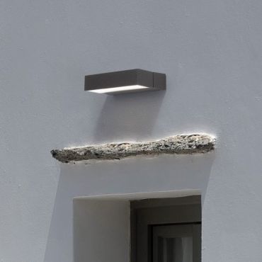 Nova Luce Ziri - buiten wandverlichting - 18 x 4 x 11,6 cm - 10W LED incl. - IP65 - donker antraciet