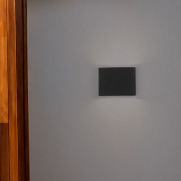 Nova Luce Tick - buiten wandverlichting - 11,5 x 9 x 3 cm - 7W LED incl. - IP54 - zandzwart