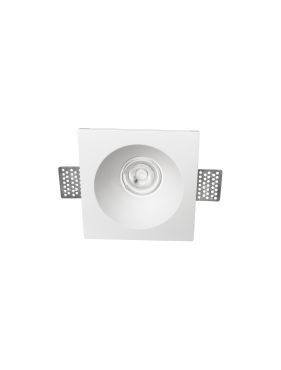 Nova Luce Mib - inbouwspot - Ø 130 mm, Ø 138 mm inbouwmaat - wit gips