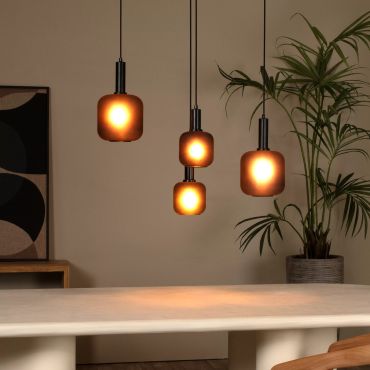 Lucide Eloise - hanglamp - 93 x 41 x 150 cm- zwart