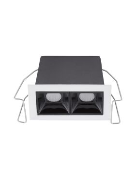 Nova Luce Akira - inbouwspot - 7,5 x 4,5 cm - 68 x 37 mm inbouwmaat - 5W LED incl. - zwart - warm wit