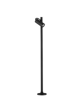 Nova Luce Darma - tuinpaal - Ø 11 x 85 cm - 7W LED incl. - IP65 - zandzwart