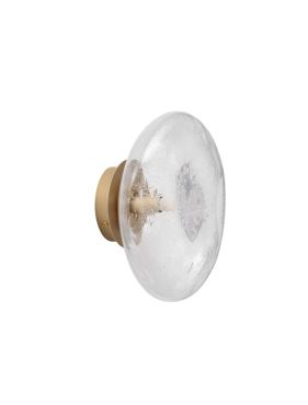 Nova Luce King - wandlamp - Ø 26 x 14,6 cm - messing goud en transparant