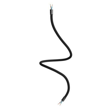 Creative Cables - Flexibele buis bekleed met textiel - 90 cm - zwart