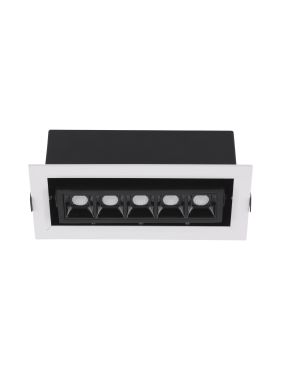 Nova Luce Cantia - inbouwspot - 19 x 8,2 cm - 178 x 72 mm inbouwmaat - 8W LED incl. - zwart - warm wit