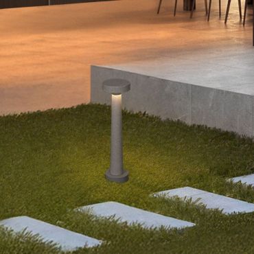 Nova Luce Cram - tuinpaal - Ø 11,5 x 50 cm - 5W LED incl. - IP65 - grijs