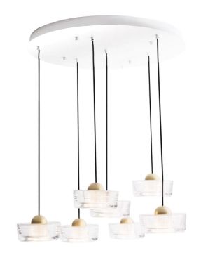 Maxlight Lipari - hanglamp - Ø 62 x 180 cm - 38W LED incl. - geborsteld goud
