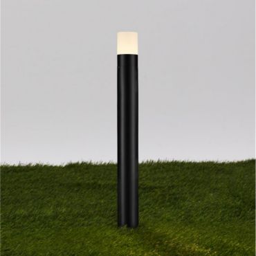 Nova Luce Paul - tuinpaal op piek - Ø 8 x 80 cm - 10W LED incl. - IP65 - zandzwart