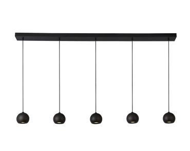 Searchlight Eindhoven - hanglamp - 160 x 12 x 200 cm - zand zwart