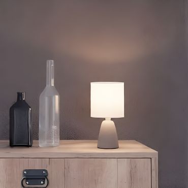 Nova Luce Zero - tafellamp - Ø 12 x 22,5 cm - wit