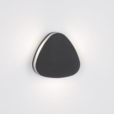 Nova Luce Oono - buiten wandverlichting - 16 x 15,5 x 4,6 cm - 8W LED incl. - IP65 - donker antraciet