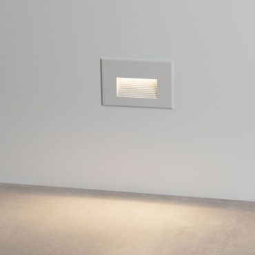 Nova Luce Polka - inbouw wandverlichting - 12 x 8 x 7,4 cm - 4W LED incl. - IP65 - zandwit