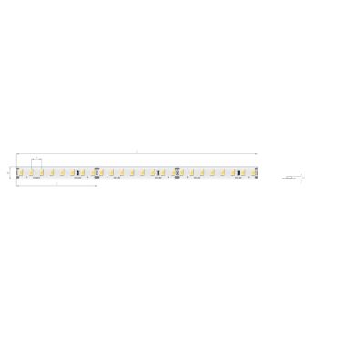 KLUS LED strip - 1cm breed, 500cm lengte - 24Vdc - dimbaar - 24W LED per meter - 160 LEDs per meter - 5000K