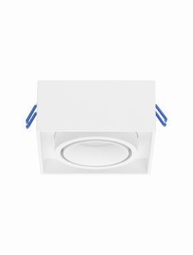 Nova Luce Brook - inbouwspot - 9,6 x 9,6 x 7,8 cm, inbouwmaat 79 mm - wit