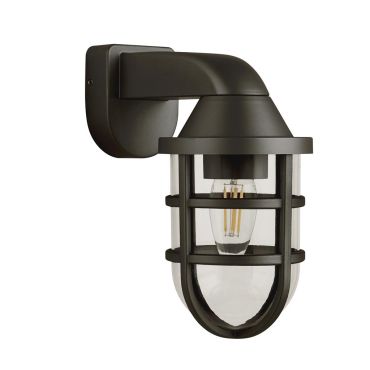 Searchlight Seaside - buiten wandlamp - 11 x 21 cm - IP44 - zwart