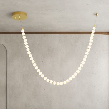 Nova Luce Perla - hanglamp - 115 x 131 cm - 69W dimbare LED incl. - goud