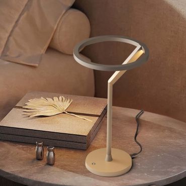 Nova Luce Tilia - tafellamp - Ø 22 x 38 cm - 16W dimbare LED incl. - mokkakoffie