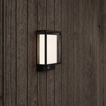 Nordlux Nestor - buiten wandverlichting met bewegingsmelder - 14,7 x 22,1 cm - 8W LED incl. - IP44 - zwart
