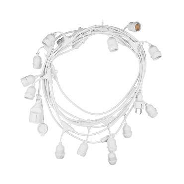 Century Italia Fiesta - 9,27m lichtslinger waarvan 0,6m snoer - 15 x E27 (excl.) - IP44 - wit