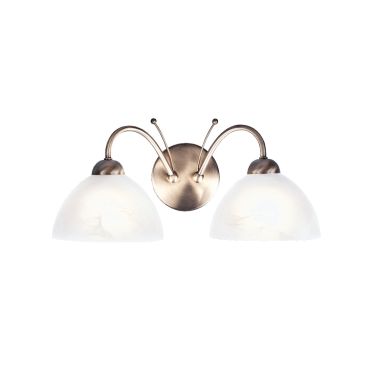 Searchlight Milanese - wandverlichting - 40 x 19 cm - antiek messing