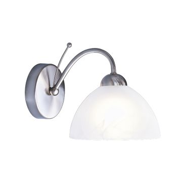 Searchlight Milanese - wandverlichting - 17 x 18 cm - satijn zilver