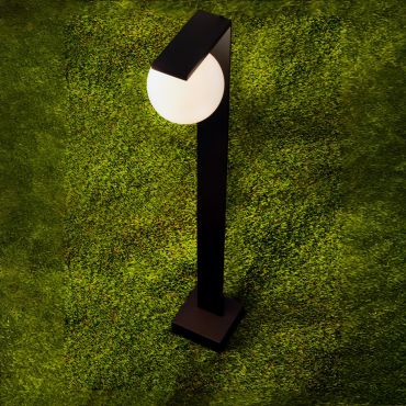 Nova Luce Oracle - tuinpaal - 12 x 90 x 21 cm - 8W LED incl. - IP65 - zandzwart