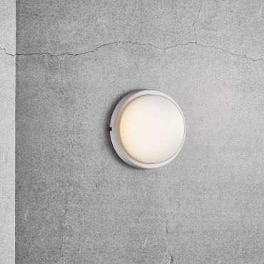 Nordlux Cuba Energy - buiten wandverlichting - Ø 17,5 x 4,3 cm - 6,5W LED incl. - IP54 - wit en opaal wit