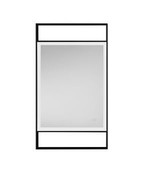 Nova Luce Doul - spiegel met verlichting - 60 x 106 x 5 cm - 41W LED incl. - IP44 - geanodiseerd zwart