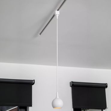 Lucide Track Favori Hanglamp - Ø 9 x 145 cm -  1-fase Railsysteem - wit